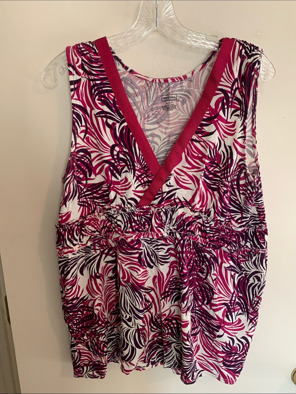 Merona Pink & Purple Printed Sleeveless Top